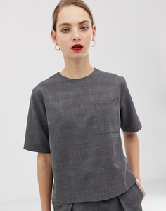 Футболка от комплекта в клетку ASOS WHITE - Зеленый