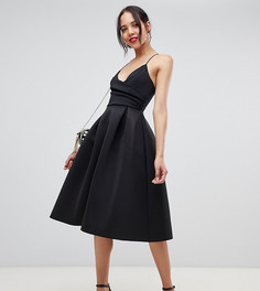 Платье миди для выпускного на бретельках ASOS DESIGN Tall - Черный