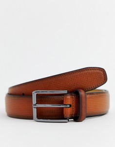 Коричневый фактурный ремень Ben Sherman - Коричневый