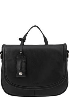 Черная кожаная сумка через плечо Picard