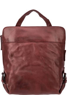 Кожаная сумка-рюкзак красного цвета Aunts & Uncles