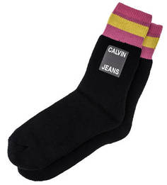 Хлопковые синие носки с нашивкой Calvin Klein Jeans