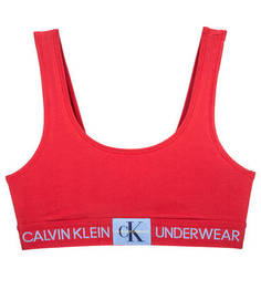 Красный хлопковый бюстгальтер с мягкой чашкой Calvin Klein