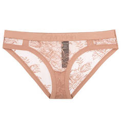 Кружевные трусы-слипы кораллового цвета Calvin Klein