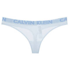 Хлопковые трусы-стринги голубого цвета Calvin Klein
