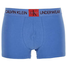 Хлопковые трусы-боксеры синего цвета Calvin Klein