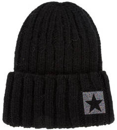 Шапка крупной вязки с декоративным принтом Noryalli