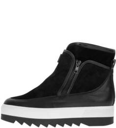 Зимние замшевые полусапоги черного цвета Högl
