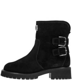 Зимние замшевые полусапоги с металлическим декором Högl