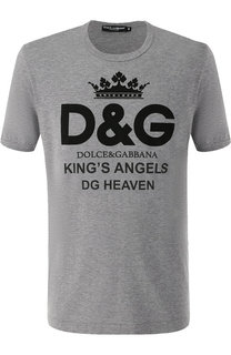 Хлопковая футболка с принтом Dolce & Gabbana