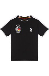 Хлопковая футболка с логотипом сборной Германии Polo Ralph Lauren