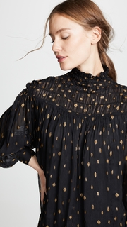 FRAME Smocked Long Sleeve Dress