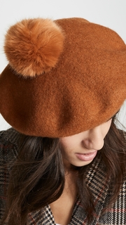 Madewell Faux Fur Pom Pom Beret