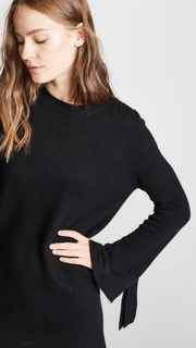 360 SWEATER Rowyn Cashmere Sweater Dress with Tie Sleeve