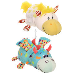 Мягкая игрушка-вывернушка 1toy "Ням-Ням" Единорог с ароматом попкорна-Дракончик с ароматом фруктового мармелад