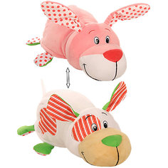 Мягкая игрушка-вывернушка 1toy "Ням-Ням" Щеночек с ароматом мятной жвачки-Зайчонок с ароматом фруктовой жвачки,