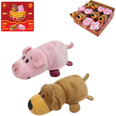 Мягкая игрушка-вывернушка 1toy Собака-Свинья, 12 см