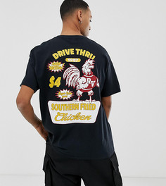 Oversize-футболка с принтом курицы и надписью drive thru Reclaimed Vintage Inspired - Черный