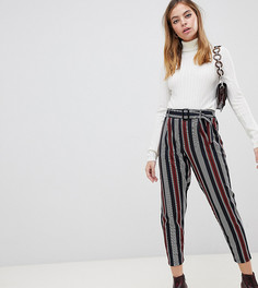 Черные брюки в полоску New Look Petite - Черный