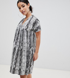 Свободное платье со змеиным принтом ASOS DESIGN Maternity - Мульти