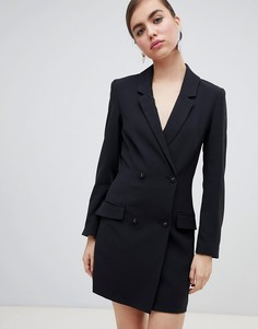Черное платье-блейзер мини Monki - Черный