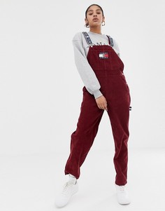 Вельветовый комбинезон с логотипом Tommy Jeans - Красный