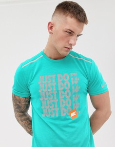 Синяя футболка с принтом Nike Running Just Do It 930163-317 - Синий