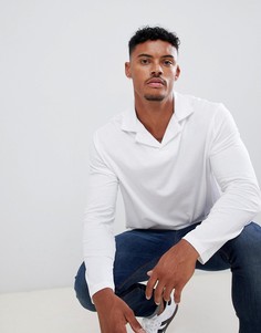 Белое поло с длинными рукавами и отложным воротником ASOS DESIGN - Белый