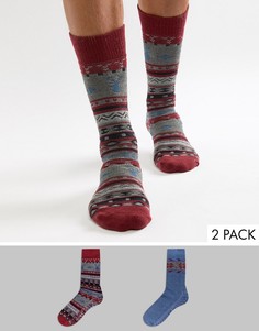 Две пары носков ягодного цвета Totes Mens - Красный