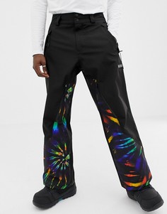 Горнолыжные брюки с принтом тай-дай ASOS 4505 - Черный