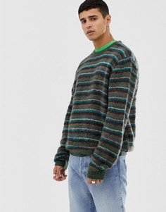 Свободный джемпер в разноцветную полоску ASOS DESIGN - Мульти