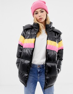 Дутая куртка со вставкой в полоску Brave Soul dorota - Черный