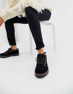 Замшевые туфли на плоской подошве ASOS DESIGN Mazing - Черный