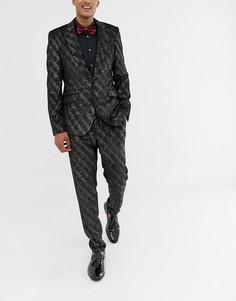 Бордовый атласный галстук-бабочка Devils Advocate - Красный