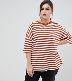 Oversize-футболка в полоску ASOS DESIGN Curve - Мульти