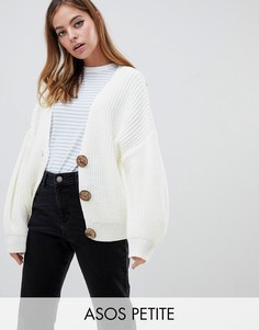 Кардиган на пуговицах ASOS DESIGN Petite - Белый