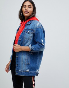 Джинсовая oversize-куртка Noisy May - Синий