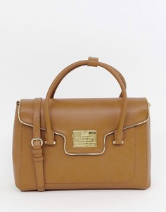 Миниатюрная сумка-тоут с короткими ручками Love Moschino - Рыжий