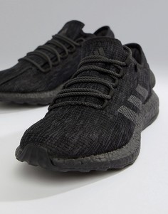 Черные беговые кроссовки OUTLET Adidas PureBoost cm8304 - Черный