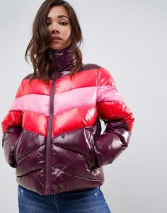 Дутая куртка со вставками ASOS DESIGN - Мульти
