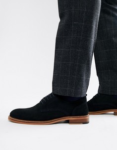 Темно-синие замшевые туфли на шнуровке с натуральной подошвой ASOS DESIGN - Темно-синий