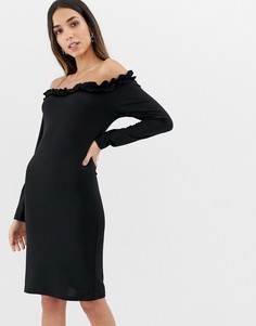 Платье с открытыми плечами Vila - Черный