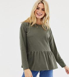 Свободный топ с длинными рукавами ASOS DESIGN Tall - Зеленый
