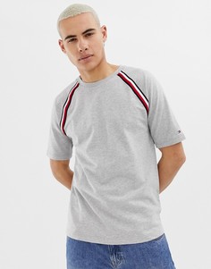 Футболка в полоску с рукавами реглан Tommy Hilfiger - Серый