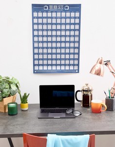 Постер со списком из 100 дел Gift Republic - Мульти