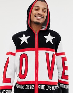 Трикотажная куртка на молнии Love Moschino - Черный