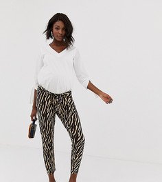 Брюки галифе с тигровым принтом ASOS DESIGN Maternity - Мульти
