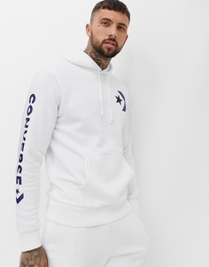 Белый худи со звездой и шевроном Converse 10007048-A08 - Белый