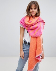 Розовый двусторонний шарф Esprit - Мульти