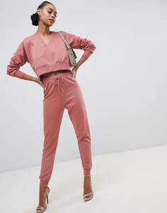 Темно-розовые джоггеры с петельчатой изнанкой Boohoo - Розовый
